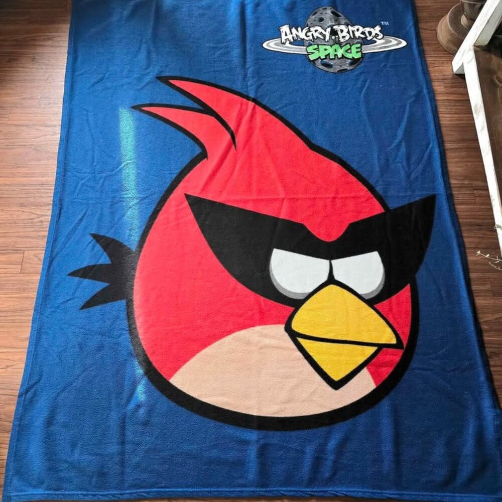 Angry Birds Space Red Commonwealth Blue Fleece Throw Blanket